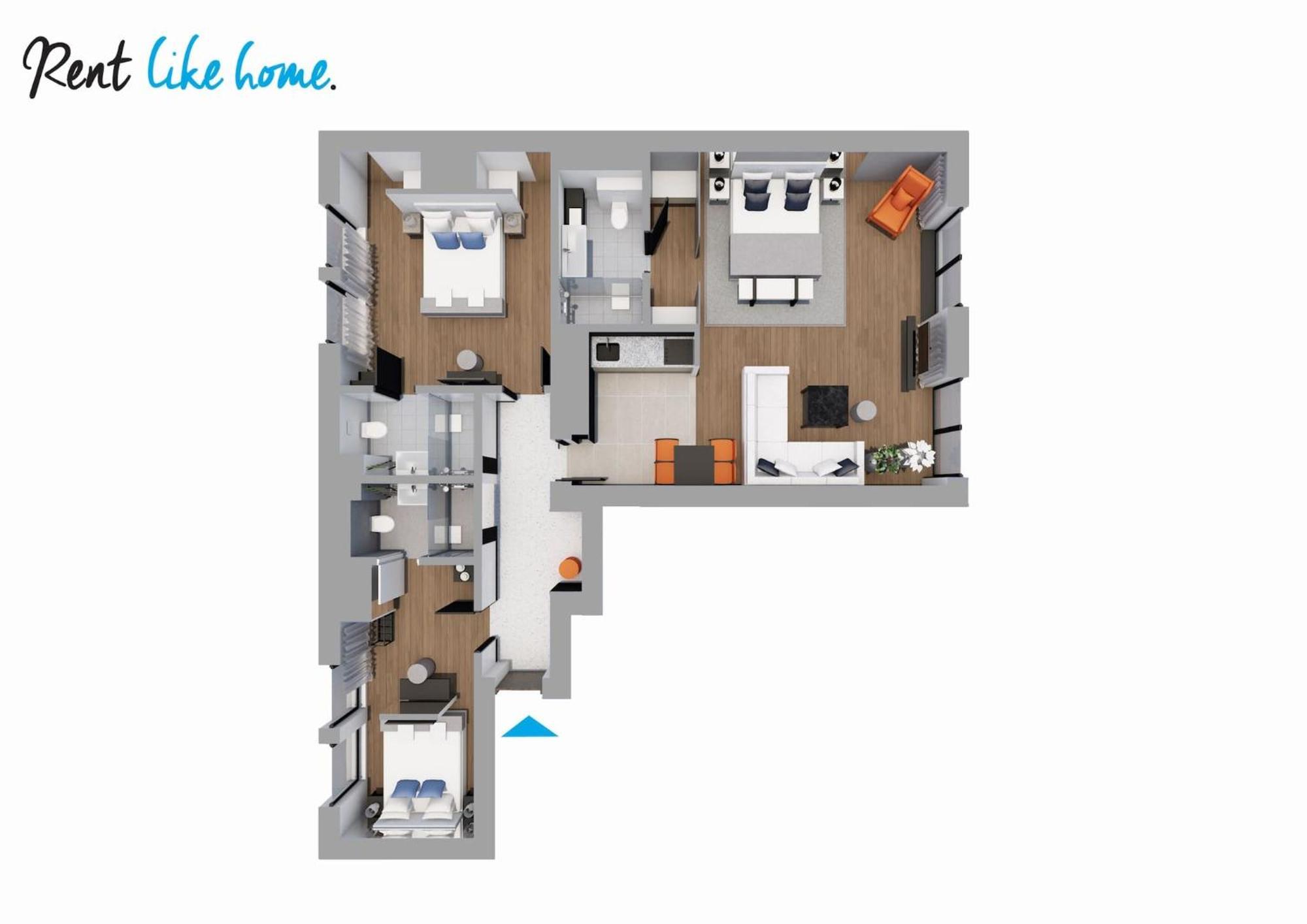 Rent Like Home - Deo Plaza Wyspa Spichrzow Гданьск Экстерьер фото